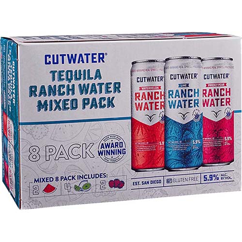 Cutwater Tequila Ranch Water Mix 8pk Can