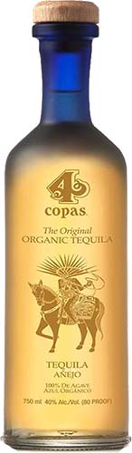 4 Copas Organic Overproof Anejo Tequila 750ml