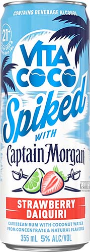 Capt Morgan Vita Coco Straw Daiquiri 4pk Can