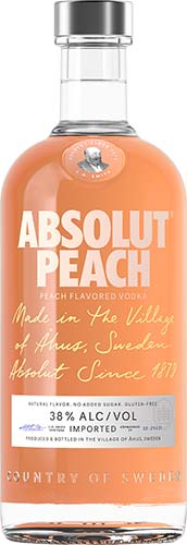 Absolut  Peach Vodka  750 Ml