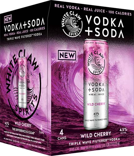 White Claw Vodka Soda Cherry 4pk 12 Oz Can