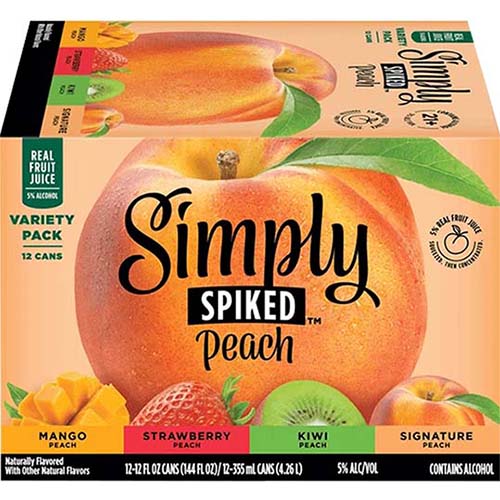 Simply Spkd Peach 12pk