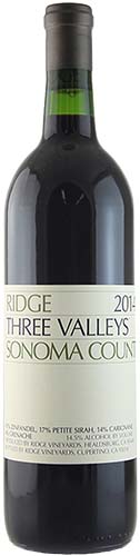 Ridge 3 Valley Zin 2014
