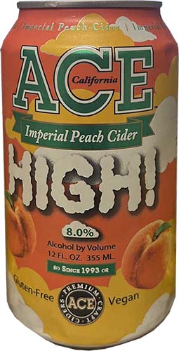 Ace High Peach Cider 6pk C 12oz