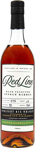 Red Line Toasted Barrel Finish Straight Rye #117
