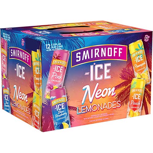Smirnoff Neon Lemonade Variety Pack 12 Pack 12 Oz Cans