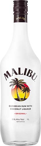 Malibu Caribbean Rum With Coconut Flavored Liqueur