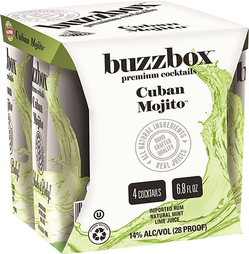 Buzzbox Cuban Mojito Rtd 4pk 250ml