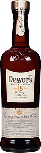 Dewars Founders Reserve 18 Yr Scotch