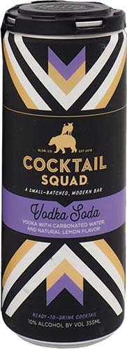 Cocktail Squad Zero Sugar Vodka Soda