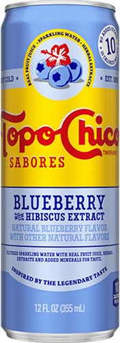 Topo Chico Blueberry W/ Hibiscus Sparkling Water