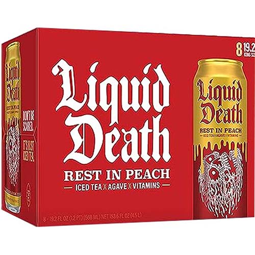 Liquid Death Rest In Peach