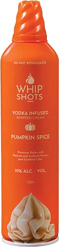 Whip Shots Vodka Infused  Pumkin Spice Whipped Cream