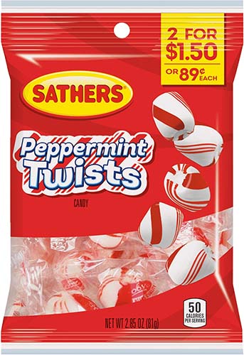 Sathers Peppermint Twists Candy