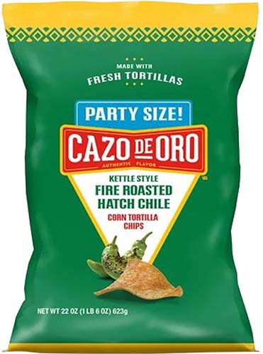 Cazo De Oro Tortilla Chip Fire Roasted Hatch Chile