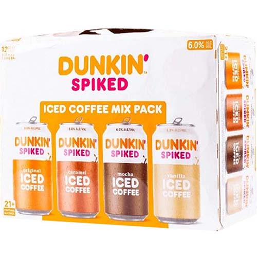 Dunkin Spiked Iced Coffee Mix Pack 12pk Variety