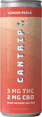 Cantrip Hemp-infused Seltzer Ginger Peach 12oz Can