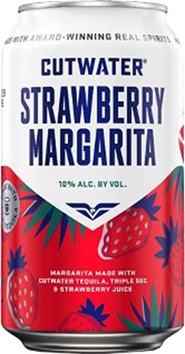 Cutwater Spirits Strawberry Margarita Ready To Enjoy Cocktail 4 Pk Cans