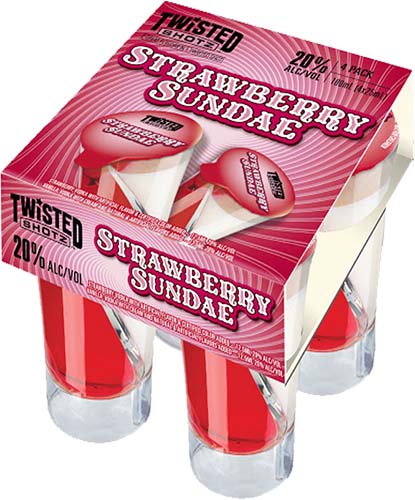Twisted Shotz Strawberry Sundae 4pk