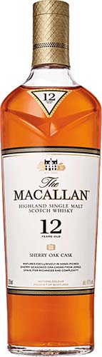 The Macallan Sherry Oak 12 Year Old Single Malt Scotch Whiskey