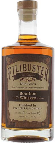Filibuster Sraight Bourbon Whiskey 750ml