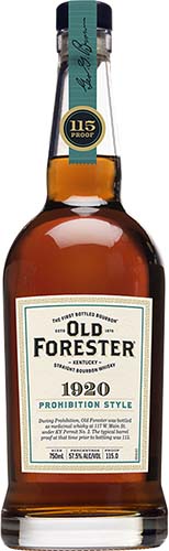 Old Forester 1920 Prohibition Style Bourbon 115 Proof