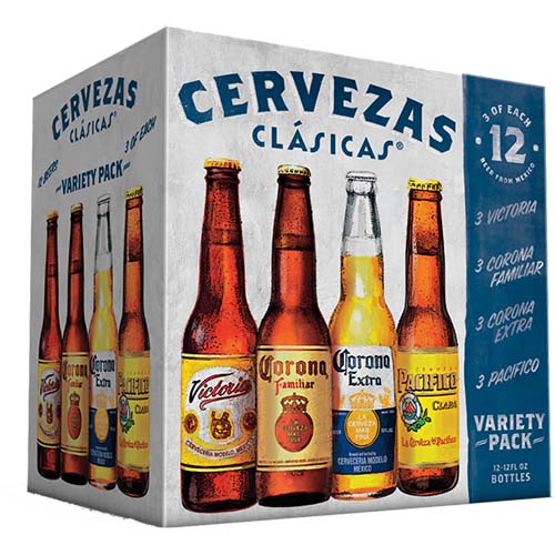 Cervezas Clasicas Variety Pack 12pk Bottle
