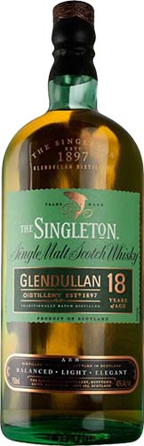 The Singleton Of Glendullan 18 Year Old Single Malt Scotch Whiskey