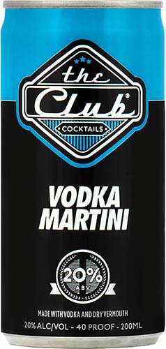 BUY THE CLUB VODKA MARTIN 200ML CAN ONLINE | 124 Package