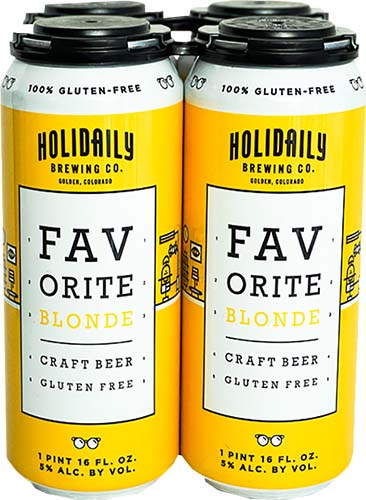 Holidaily Brewing Co. Favorite Blonde Ale Gluten  Free
