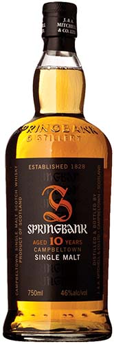 Springbank 10 Year Old Single Malt Scotch Whiskey