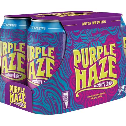 Abita Purple Haze Raspberry Lager 6 Pack 12 Oz Bottles