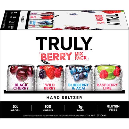 Truly Hard Seltzer Berry Variety Pack, Spiked & Sparkling Water