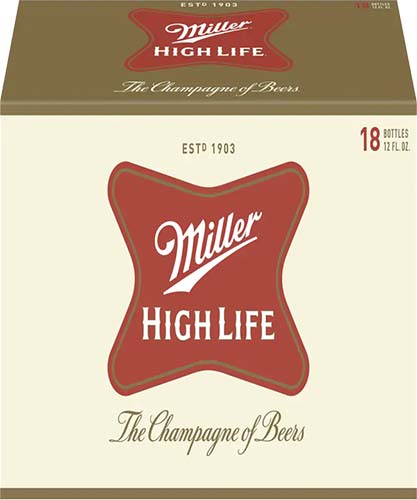 Miller High Life               18 Pack Can