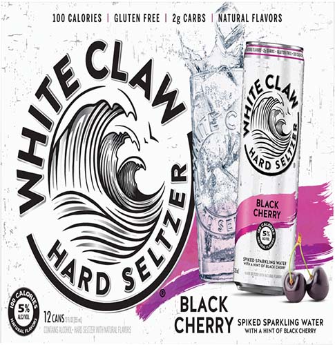 White Claw Black Cherry Hard Seltzer  12pk Cans