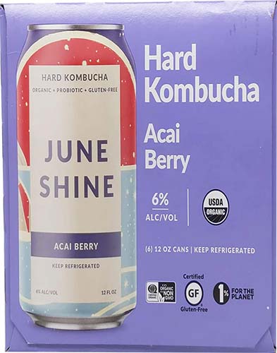 June Shine Hard Kombucha Acai Bery 12oz Can