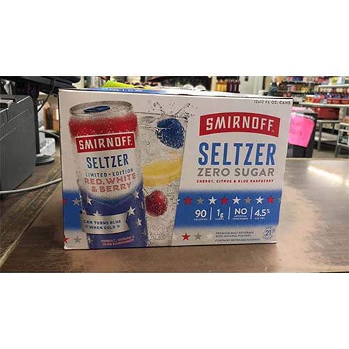 Just In:smirnoff Zero Red White Berry 12 Pack 12 Oz Cans