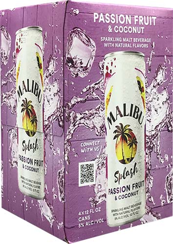 Malibu Splash Passion Coconut 4pk Cn