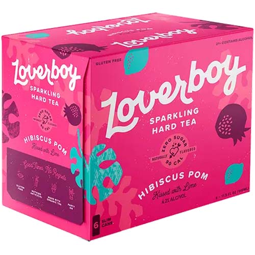 Loverboy Hibiscus Pom Sparkling Hard Tea 6pk Can