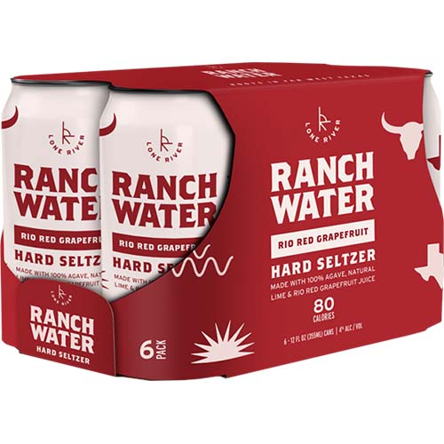 Lone River Rio Red Ranch Water  6pk Can