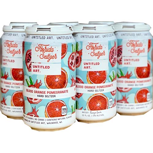Untitled Art Florida Seltzer Blood Orange Pomegranate Hard Seltzer 6 Pk Cans