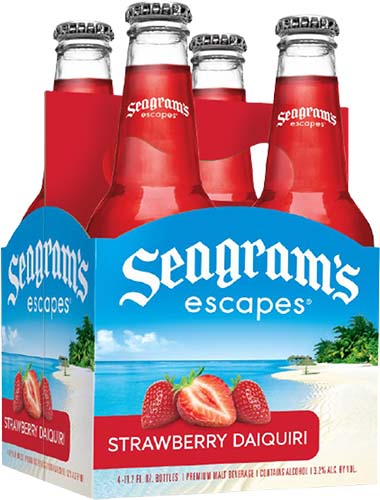 Seagrams Escapes Strawberry Daiquiri 4pk B 12oz