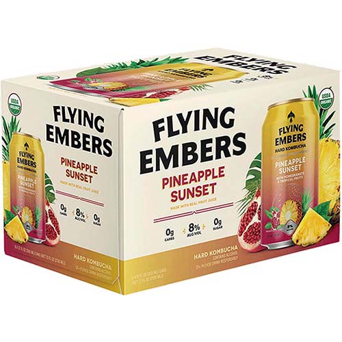 Flying Embers Pineapple Chili Hard Kombucha 6pk