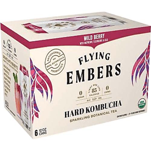 Flying Embers Berry Hard Kombucha 6pk