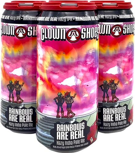 Clown Shoes Rainbows Are Real 4pk. Can