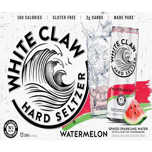White Claw Watermelon Hard Seltzer Cans