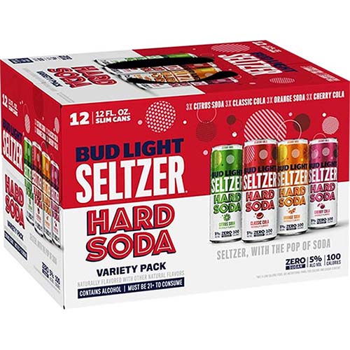 Bud Light Hard Soda Hard Seltzer Variety Mix Pack Cans