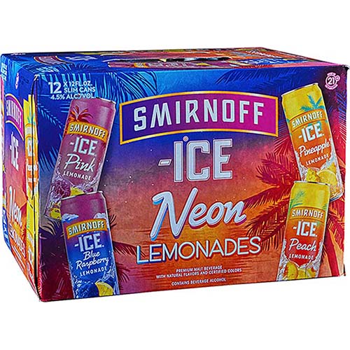 Smirnoff Ice Neon Lemonade 12pk Cn