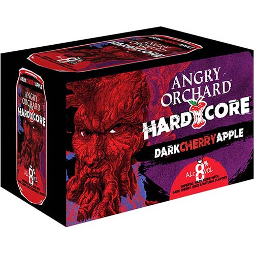 Angry Orchard Hard Core Dark Cherry Apple 8% Abv Hard Cider, Spiked