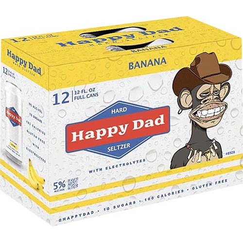 Happy Dad Banana Hard Seltzer 12pk Cans